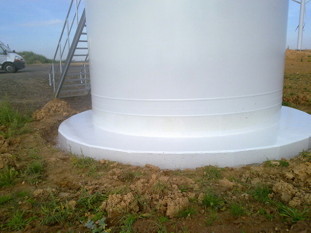 anticorrosion sur pied d'éolienne